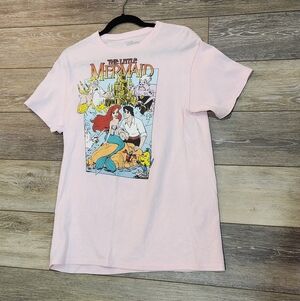 Disney Pink The Little Mermaid Graphic Tee Size Medium